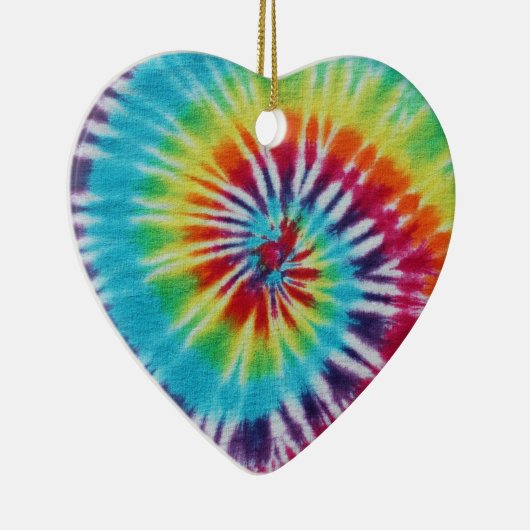 Rainbow Spiral 2 Sides Keramisch Ornament (Rechts)