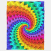 Rainbow Spiral Blanket Fleece Deken (Voorkant)