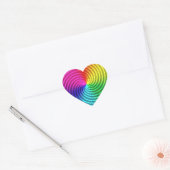 Rainbow Spiral Burst Hart Sticker (Envelop)