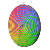Rainbow Spiral Dartboard Dartbord (Voorkant Rechts)