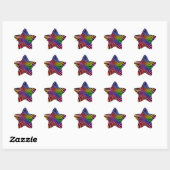 Rainbow Spiral Design: Star Sticker (Vel)