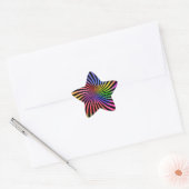 Rainbow Spiral Design: Star Sticker (Envelop)
