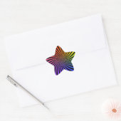 Rainbow Spiral Design: Star Sticker (Envelop)