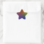 Rainbow Spiral Design: Star Sticker (Tas)