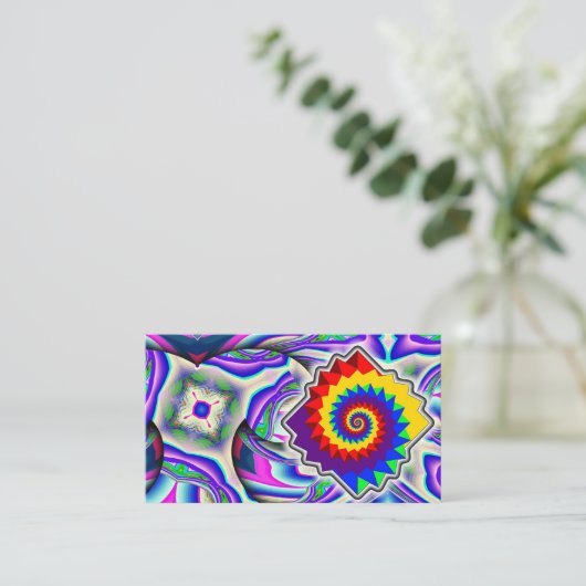 Rainbow Spiral Diamond Visitekaartje (Staand voorkant)