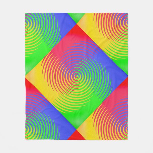 Rainbow Spiral Fleece Blanket Deken (Voorkant)