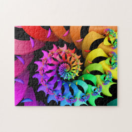 Rainbow Spiral Fractal Art Legpuzzel