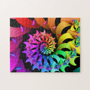 Rainbow Spiral Fractal Art Legpuzzel