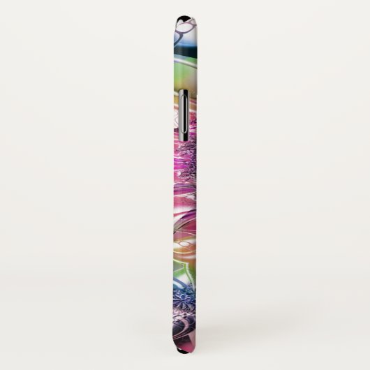 Rainbow Spiral Fractal Monogram iPhone X Hoesje (Achterkant / rechts)