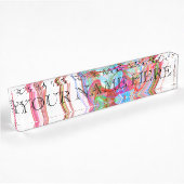 Rainbow Spiral Fractal Name Bord Naambordje