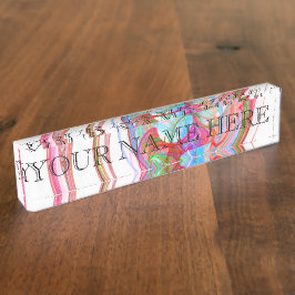 Rainbow Spiral Fractal Name Bord Naambordje