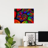 Rainbow Spiral Fractal Poster (Thuiskantoor)