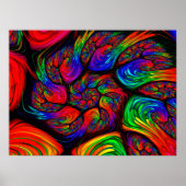 Rainbow Spiral Fractal Poster (Voorkant)