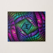 Rainbow Spiral Fractal Texture Legpuzzel (Horizontaal)