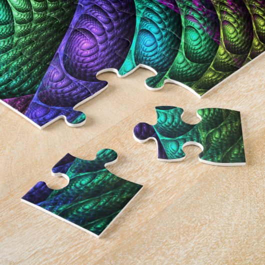 Rainbow Spiral Fractal Texture Legpuzzel (Zijkant)