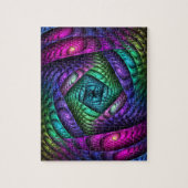 Rainbow Spiral Fractal Texture Legpuzzel (Verticaal)