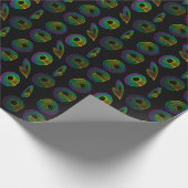 Rainbow Spiral Fractals klein patroon Cadeaupapier (Hoek)