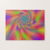 Rainbow Spiral Hole Tunnel Impossible Pattern Legpuzzel (Horizontaal)