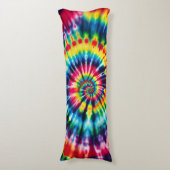 Rainbow Spiral - klassieke stropdas-kleurstof ontw Lichaamskussen (Voorkant Verticaal)