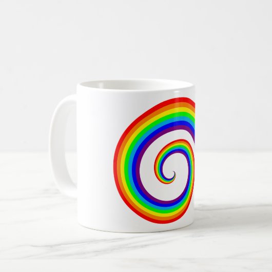 Rainbow Spiral Koffiemok (Voorkant links)