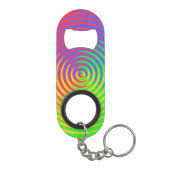 Rainbow Spiral Mini Bottle Open met Sleutelhanger Flessenopener (Achterkant)
