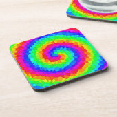 Rainbow Spiral Mosaic Tegel Bier Onderzetter (Linkerzijde)