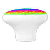 Rainbow Spiral Mosaic Tegel Keramische Knop (Zijkant)