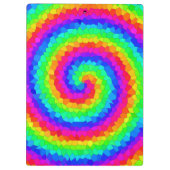 Rainbow Spiral Mosaic Tegel Klembord (Achterkant)