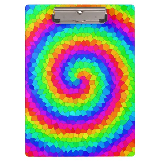 Rainbow Spiral Mosaic Tegel Klembord (Voorkant)