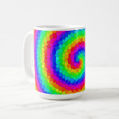 Rainbow Spiral Mosaic Tegel Koffiemok (Voorkant links)