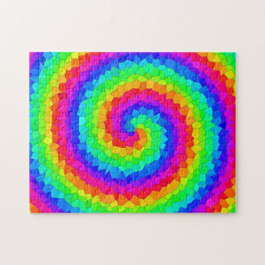 Rainbow Spiral Mosaic Tegel Legpuzzel (Horizontaal)