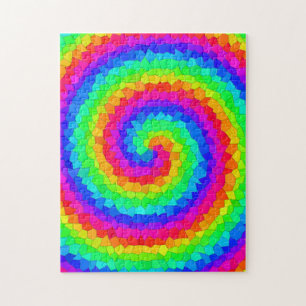 Rainbow Spiral Mosaic Tegel Legpuzzel
