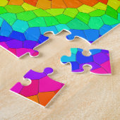 Rainbow Spiral Mosaic Tegel Legpuzzel (Zijkant)