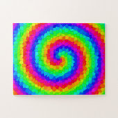 Rainbow Spiral Mosaic Tegel Legpuzzel (Horizontaal)