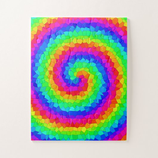 Rainbow Spiral Mosaic Tegel Legpuzzel (Verticaal)
