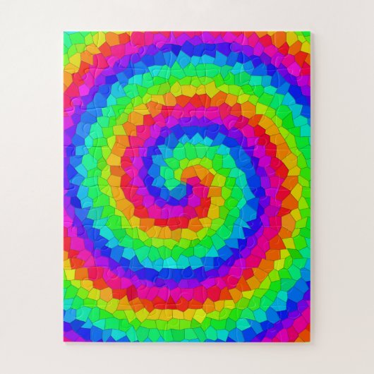 Rainbow Spiral Mosaic Tegel Legpuzzel (Verticaal)