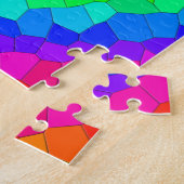 Rainbow Spiral Mosaic Tegel Legpuzzel (Zijkant)