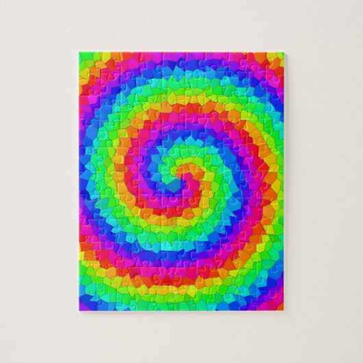 Rainbow Spiral Mosaic Tegel Legpuzzel (Verticaal)