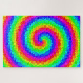 Rainbow Spiral Mosaic Tegel Legpuzzel (Horizontaal)