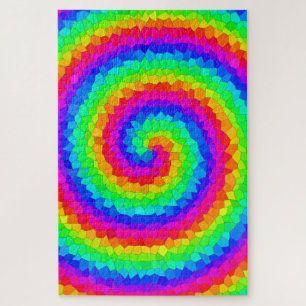 Rainbow Spiral Mosaic Tegel Legpuzzel