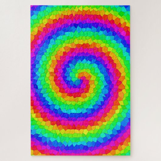 Rainbow Spiral Mosaic Tegel Legpuzzel (Verticaal)