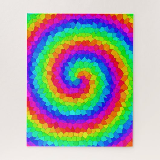 Rainbow Spiral Mosaic Tegel Legpuzzel (Verticaal)