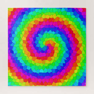 Rainbow Spiral Mosaic Tegel Legpuzzel