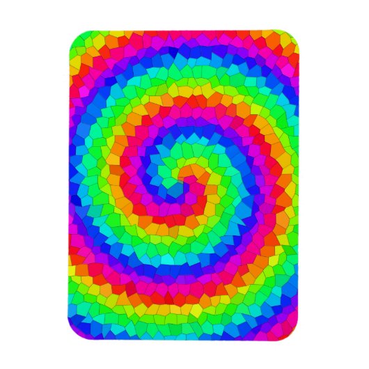 Rainbow Spiral Mosaic Tegel Magneet (Verticaal)