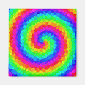 Rainbow Spiral Mosaic Tegel Magneet (Voorkant)
