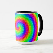 Rainbow Spiral Mosaic Tegel Mok (Voorkant rechts)