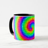 Rainbow Spiral Mosaic Tegel Mok (Voorkant links)
