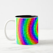 Rainbow Spiral Mosaic Tegel Tweekleurige Koffiemok (Links)