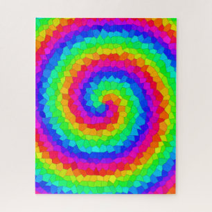 Rainbow Spiral Mosaic Tile Legpuzzel
