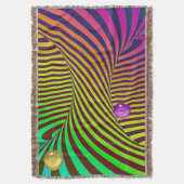 Rainbow Spiral Optical Illusion with Marbles Deken (Voorkant Verticaal)